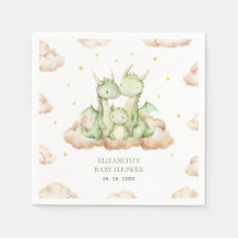 Kleine Draken Baby Shower Papieren Servet