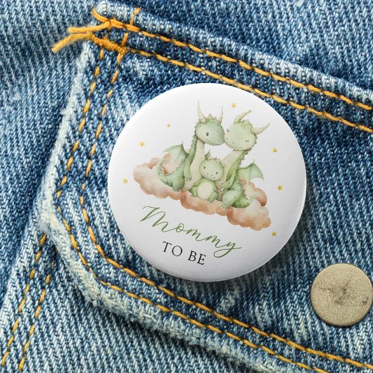 Kleine Draken Mama Wordt Ronde Button 7,6 Cm