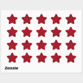 Kleine draken op rode achtergrond ster sticker (Vel)