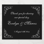 Kleine drankflessenetiketten voor fancy huwelijksf likeurfles etiket (Enkel label)