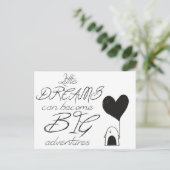 Kleine dromen kunnen grote avonturen worden briefkaart (Staand voorkant)