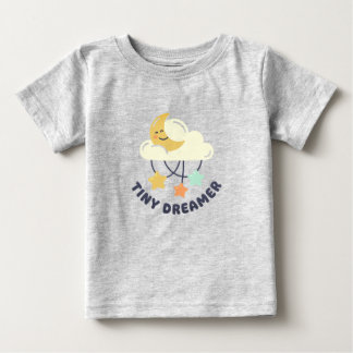 Kleine Dromer Schattig Slaap Maan Baby T-Shirt