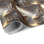 Kleine Drummer Boy In Een Schuur Stal Cadeaupapier (Rol Hoek)