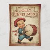 kleine drummer Boy Jolly Christmas Feestdagenkaart (Voorkant)