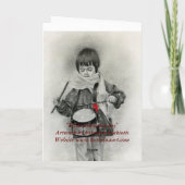 Kleine drummer jongen Kaart (Achterkant)