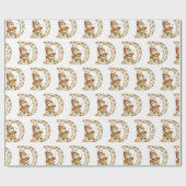 Kleine Drummer Jongen Letter D Kerstmis Cadeaupapier (Vlak)