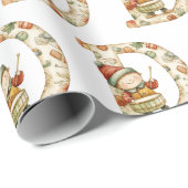 Kleine Drummer Jongen Letter D Kerstmis Cadeaupapier (Rol Hoek)