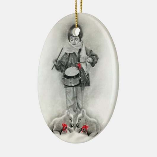 Kleine drummer-jongen Ornament (Links)