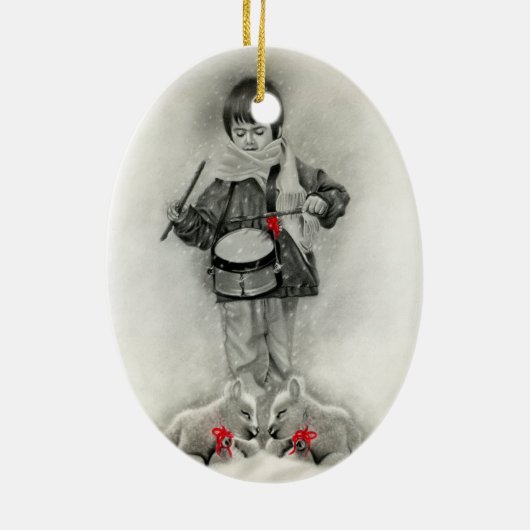 Kleine drummer-jongen Ornament (Achterkant)