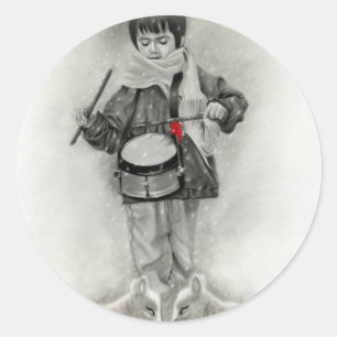 Kleine drummer jongen Sticker