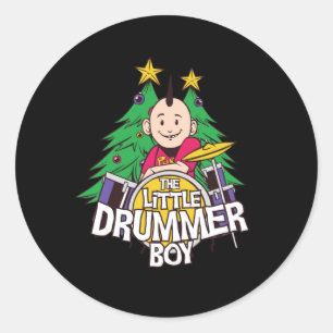 Kleine drummer ronde sticker