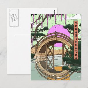 Kleine druppels water kunnen ook een rivier maken briefkaart