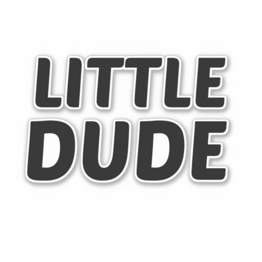 KLEINE DUDE STICKER (Voorkant)