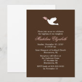 Kleine duif meisje doop en doop kaart (Voorkant / Achterkant)