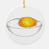 Kleine duivel picknick Style, speciaal gebeitste e Keramisch Ornament (Achterkant)