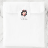 Kleine Duivel Ronde Sticker (Tas)