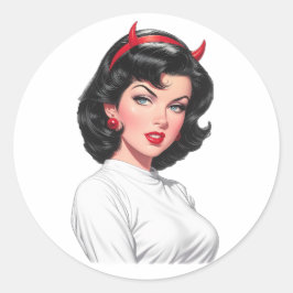 Kleine Duivel Ronde Sticker