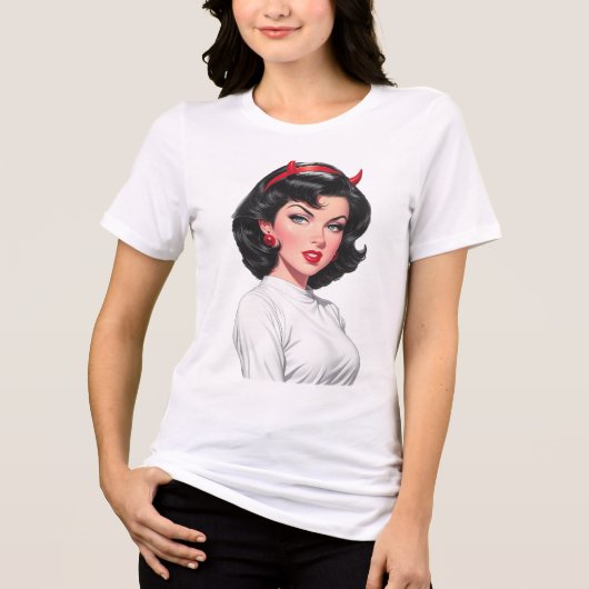 Kleine Duivel Tri-Blend Shirt (Voorkant)