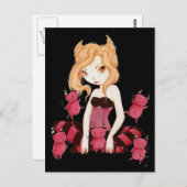 Kleine duivels - duivels dansende kunstvampier briefkaart (Voorkant / Achterkant)