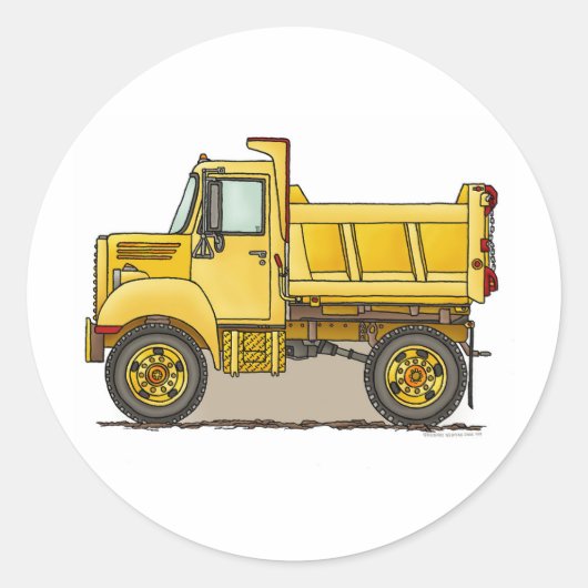 Kleine Dump Truck Kinder Sticker (Voorkant)