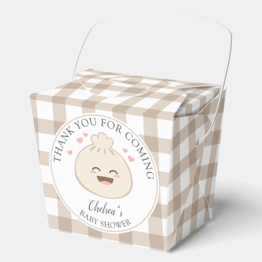 Kleine Dumpling Baby shower bedankt voor je komst Bedankdoosjes (Voorkant)