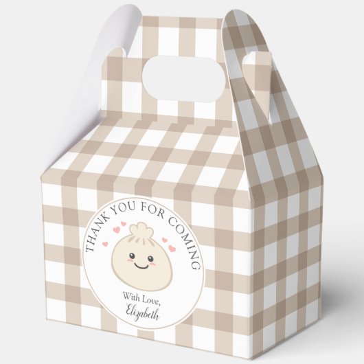 Kleine Dumpling Baby shower bedankt voor je komst Bedankdoosjes (Voorkant)
