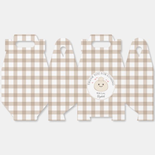 Kleine Dumpling Baby shower bedankt voor je komst Bedankdoosjes (Ongevouwen)