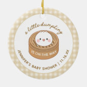 Kleine Dumpling Baby shower begunstigt Ornament (Achterkant)