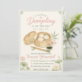 Kleine Dumpling Baby Shower Kaart (Staand voorkant)