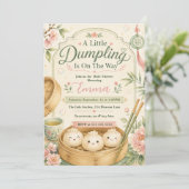 Kleine Dumpling Baby Shower Kaart (Staand voorkant)