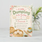 Kleine Dumpling Baby Shower Kaart (Staand voorkant)
