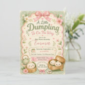 Kleine Dumpling Baby Shower Kaart (Staand voorkant)