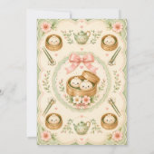 Kleine Dumpling Baby Shower Kaart (Achterkant)