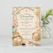 Kleine Dumpling Baby Shower Kaart (Staand voorkant)