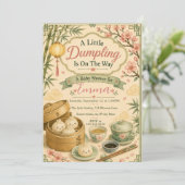 Kleine Dumpling Baby Shower Kaart (Staand voorkant)