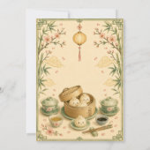 Kleine Dumpling Baby Shower Kaart (Achterkant)