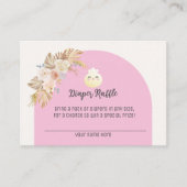 Kleine Dumpling Baby shower Luier Raffle Kaart (Voorkant)