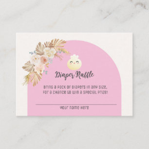 Kleine Dumpling Baby shower Luier Raffle Kaart