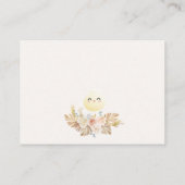 Kleine Dumpling Baby shower Luier Raffle Kaart (Achterkant)