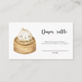 Kleine dumpling baby shower - luierloterij informatiekaartje (Voorkant)