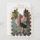 Kleine Dumpling Bao Dim Sum Meisje 1e verjaardag Kaart (Achterkant)