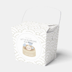 Kleine Dumpling Blue Baby shower Favor Box Bedankdoosjes