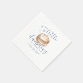 Kleine Dumpling Blue Waterverf Baby shower servet (Hoek)