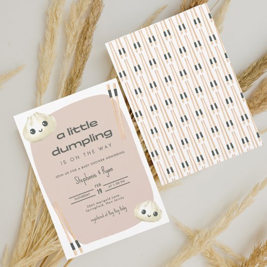 Kleine Dumpling Dim Sum Baby Shower Kaart