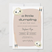 Kleine Dumpling Dim Sum Baby Shower Kaart (Voorkant)