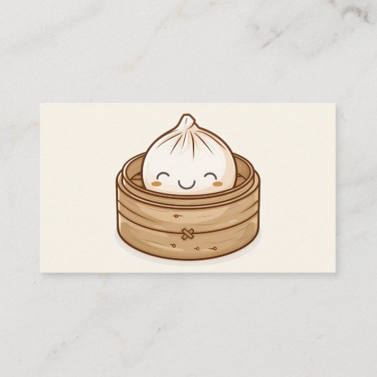 Kleine Dumpling Kawaii Baby shower Luier Raffle Informatiekaartje (Achterkant)