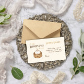 Kleine Dumpling Kawaii Baby shower Luier Raffle Informatiekaartje