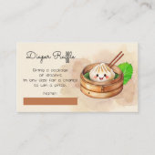 Kleine Dumpling Kwai Baby shower Luier Raffle Informatiekaartje (Voorkant)