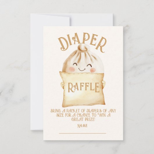 Kleine Dumpling Luier Raffle Kaarten (Voorkant)