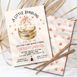 Kleine Dumpling mama en Baby shower Kaart